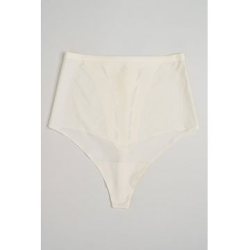 Chiloti tanga modelatori cu talie inalta Shape Smart - Alb