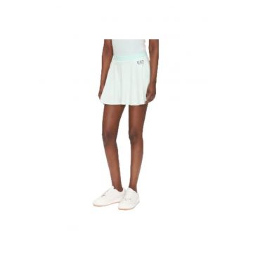 Fusta sport dama -  poliester/elastan - alb/albastru