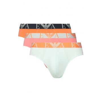 Set 3 perechi chiloti barbati - Emporio Armani - colorat - bumbac