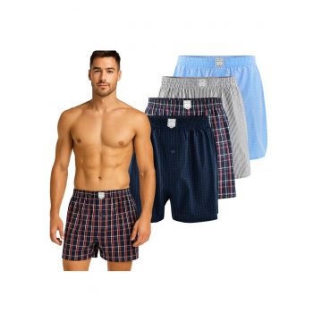 Set 4 Boxeri Barbati -  Bumbac - Multicolor