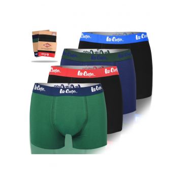 Set 4 Boxeri Barbati -  Model BM4143 - Bumbac - cu Logo - Multicolor