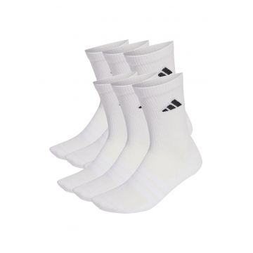 Set 6 perechi sosete  Cushioned Crew New Logo - Alb