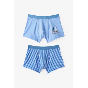 Set de boxeri - 2 piese - Albastru deschis
