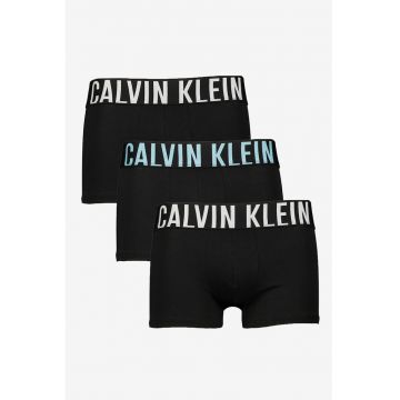 Set de boxeri cu banda logo in talie - 3 perechi - Negru antracit