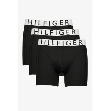 Set de boxeri cu banda logo in talie - 3 perechi - Negru carbon