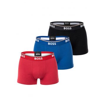 Set de boxeri cu banda logo in talie - 3 perechi - Rosu/Albastru royal