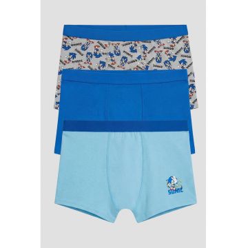 Set de boxeri cu imprimeu - 3 perechi - Albastru