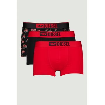 Set de boxeri Damien - 3 perechi - Rosu/Negru