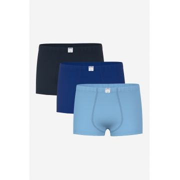 Set de boxeri din amestec de bumbac - 3 perechi - Albastru