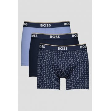 Set de boxeri din amestec de bumbac - 3 perechi - Albastru