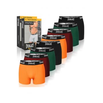 Set de boxeri din bumbac cu banda logo - 8 perechi - Multicolor