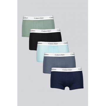 Set de boxeri low-cut cu logo - 5 perechi - Gri/Negru antracit/Albastru