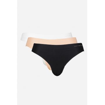 Set de chiloti brazilieni - fara cusaturi - 3 perechi - Alb/Negru/Bej