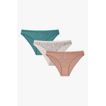 Set de chiloti cu dantela - Multicolor