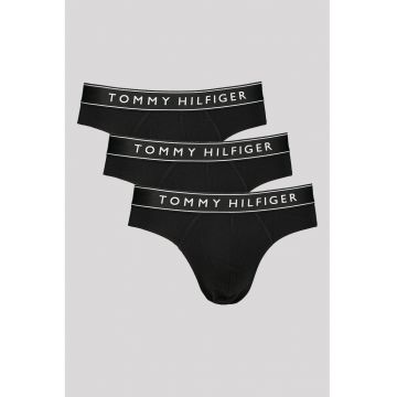 Set de chiloti din amestec de bumbac cu banda logo in talie - 3 perechi - Negru antracit