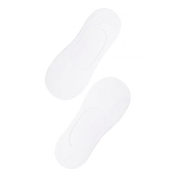 Set de sosete foarte scurte din amestec de bumbac - 2 perechi - Alb