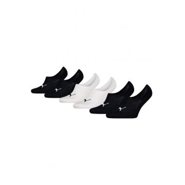 Set de sosete foarte scurte unisex - 3 perechi - Alb/Negru