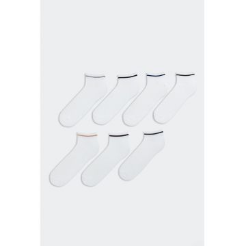 Set de sosete pana la glezna- 7 perechi - Gri/Alb optic/Bleumarin