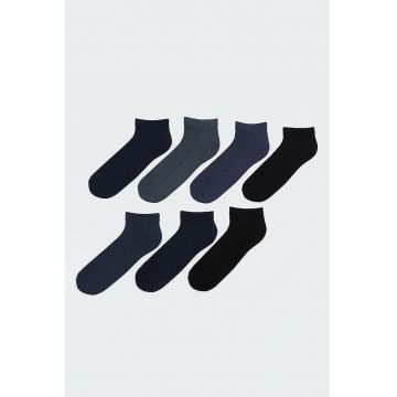 Set de sosete uni - 7 perechi - Albastru ultramarin/Albastru petrol/Bleumarin