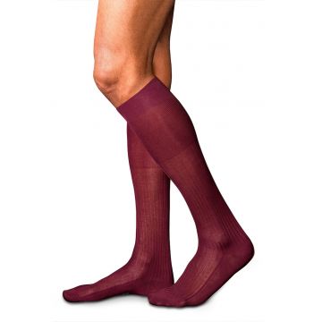 Sosete lungi pana la genunchi No. 10 Pure Fit d'Ecosse - Bordeaux