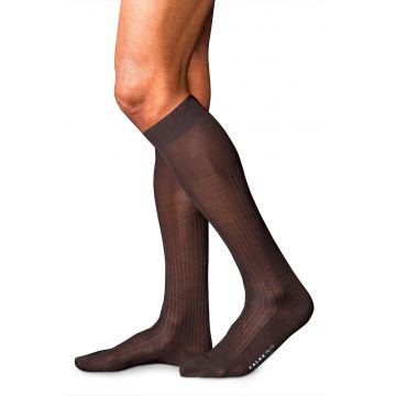 Sosete lungi pana la genunchi No. 10 Pure Fit d'Ecosse - Maro inchis/Transparent