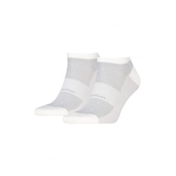 Sosete scurte cu logo - Alb/Gri deschis