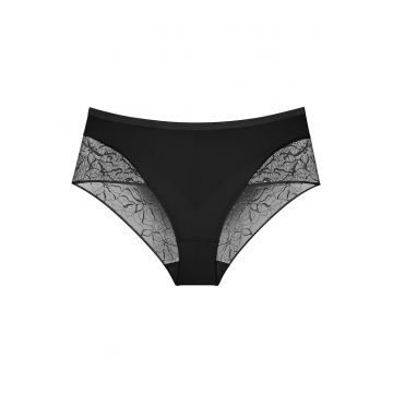 Chiloti clasici cu talie inalta Femei -  59% poliamida - 41% elastan - Negru -