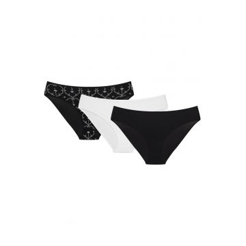 Chiloti figi dama Mia-Mia set de 3 perechi - Alb