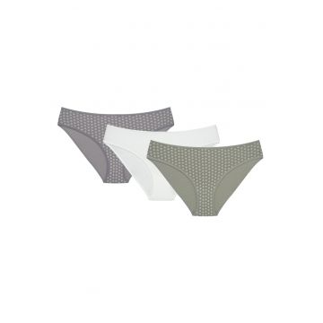 Chiloti figi dama Mia-Mia set de 3 perechi - Gri