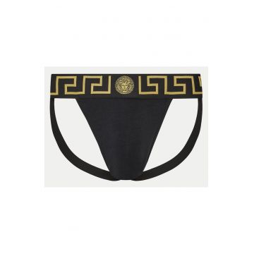 Chiloti Jock Strap Barbati -  Bumbac - Negru - 94% bumbac - 6% elastan -