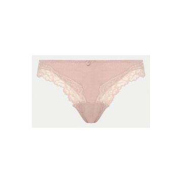Chiloti tanga dama  roz - material modal
