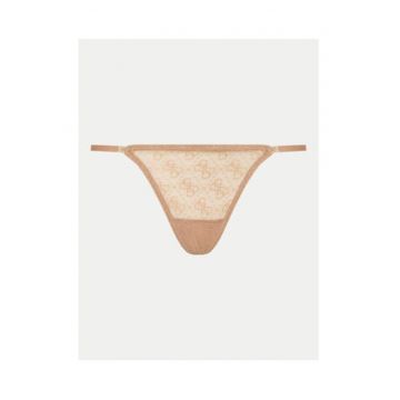 Chiloti tanga din poliamida cu model logo