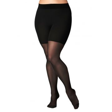 Dres cu model uni Beauty Plus - 20 DEN - Negru