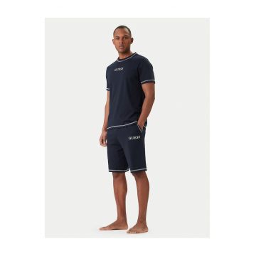 Pijama barbati -  bumbac - bleumarin si negru - 100% bumbac