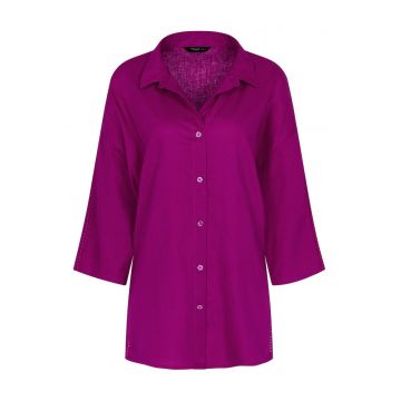 Pijamale dama -  camasa de pijama - roz - 55% in - 45% viscoza