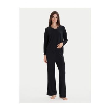 Pijamale dama  negru - din material moale