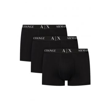 Set 3 perechi boxeri Barbati -  Negru - Bumbac