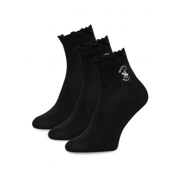 Set 3 perechi sosete scurte dama -  negru - 39-42