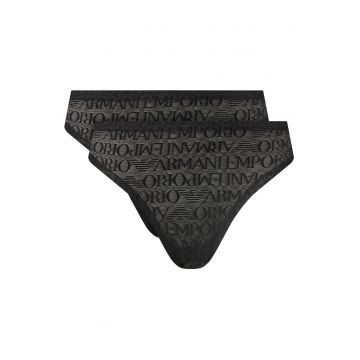 Set chiloti brazilieni dama  negru - bumbac