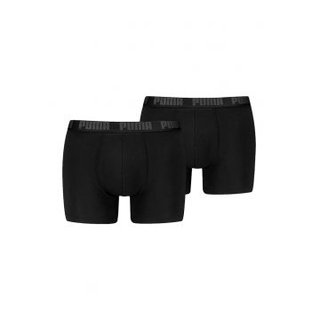 Set de boxeri cu banda logo in talie - 2 perechi - Negru/Gri inchis
