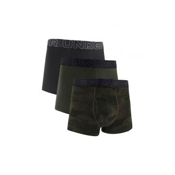 Set de boxeri din amestec de bumbac - 3 perechi - Negru/Verde inchis