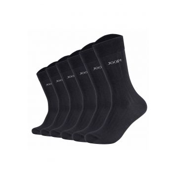 . Set de sosete cu model unisex Premium Essential - 6 perechi - Negru