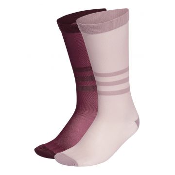 Set de sosete lungi cu dungi - 2 perechi - Roz prafuit