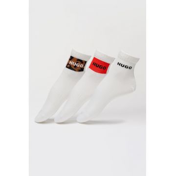 Set de sosete lungi din amestec de bumbac - 3 perechi - Alb/Negru/Maro
