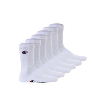 Set de sosete lungi unisex - 6 perechi - Alb