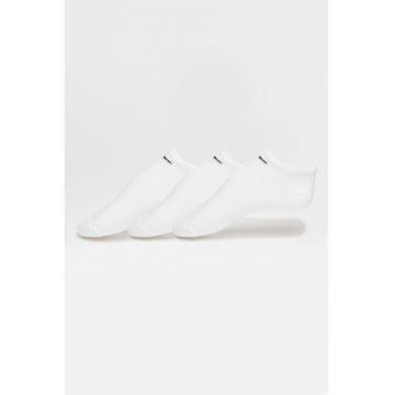 Set de sosete pana la glezna unisex - pentru antrenament Everyday Cushioned - 3 perechi - Alb optic