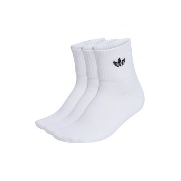 Set de sosete scurte unisex - 3 perechi - Alb optic