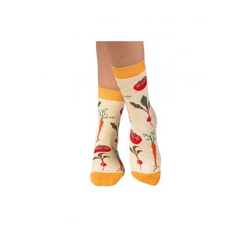 Sosete bumbac organic Fine Cotton Micul Gradinar palid - Galben deschis