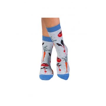 Sosete bumbac organic Fine Cotton Micul Gradinar palid - Multicolor