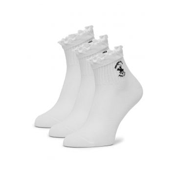 Sosete dama -  set 3 perechi - alb - 39-42